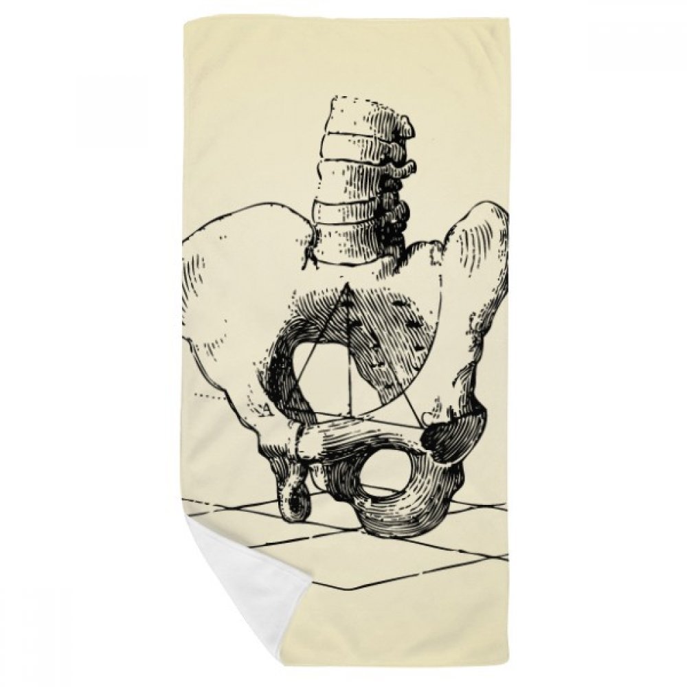 Serviette multicolore squelette humain au fini doux et croquis haute définition