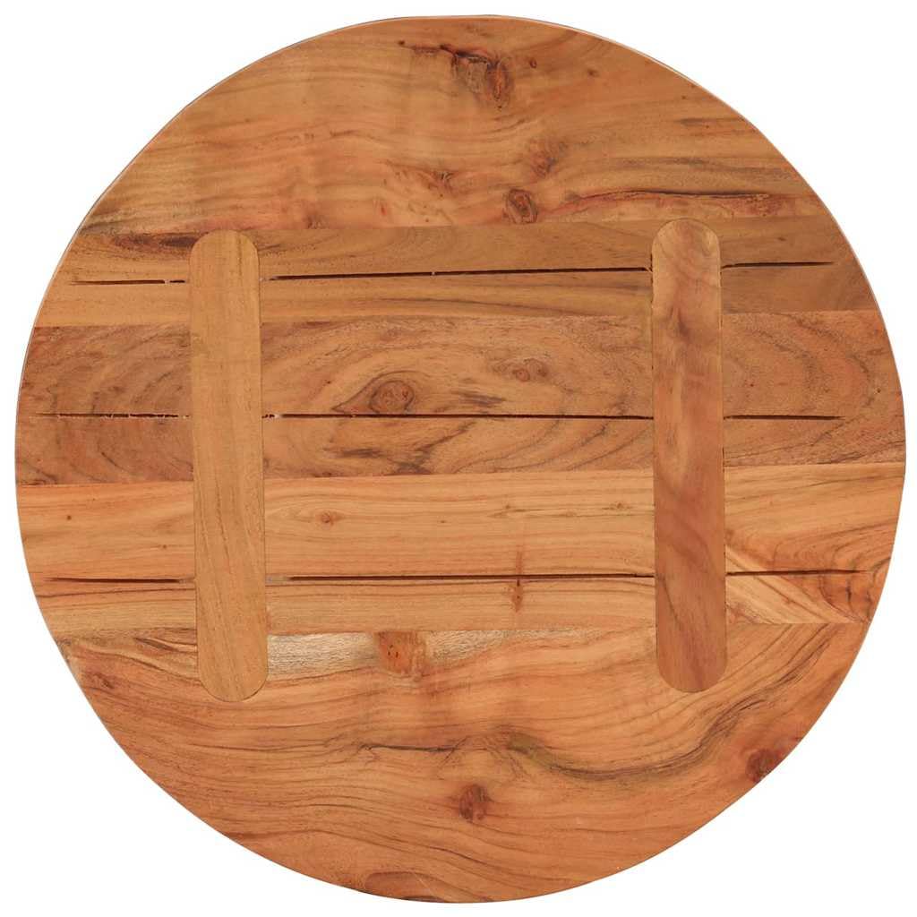 Okrągły blat stołu akacjowego Ø 40 x 2,5 cm, lite drewno, naturalne, nadaje się do stolika pomocniczego, stołu barowego, projektów meblowych, trwałe akcesoria do blatów roboczych do kuchni