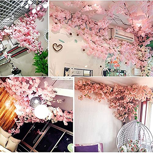 Artificial Cherry Blossom Trees Handmade Light Pink Tree Indoor Outdoor Home Office Party Wedding (5Ft Tall/1.5M) #TOP6
