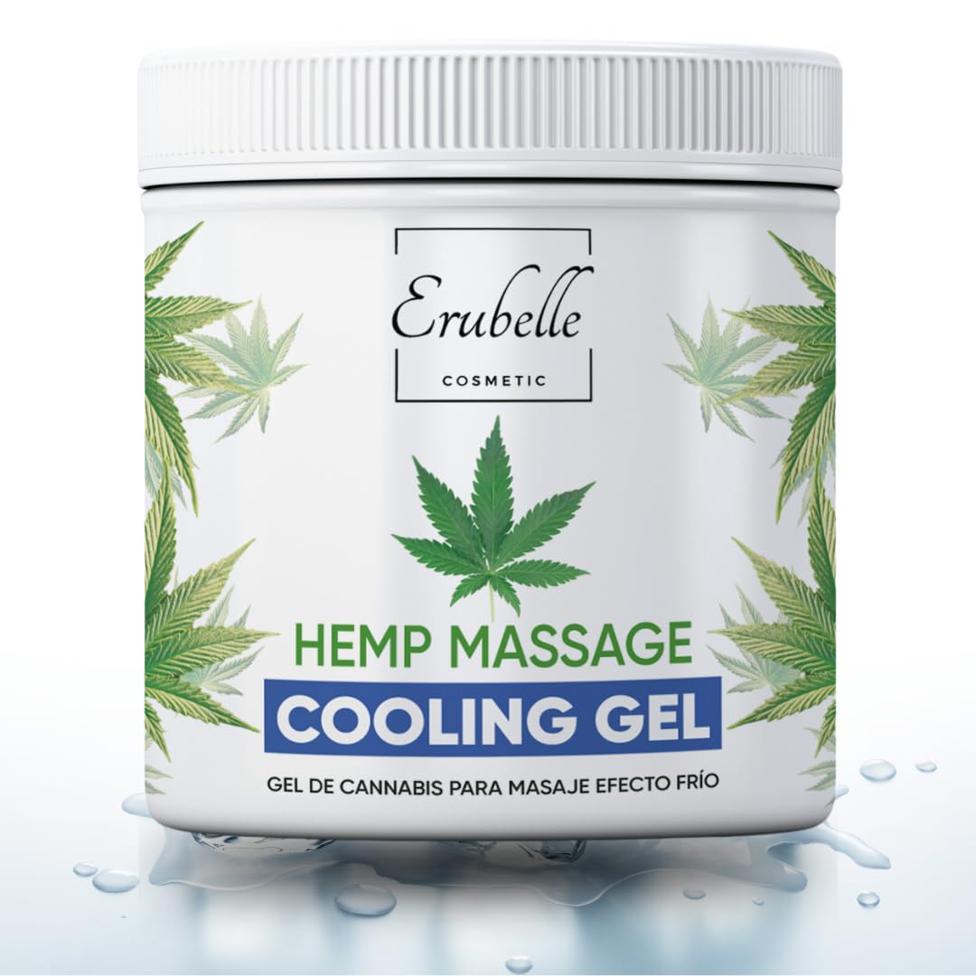Gel/Crema de Cañamo Efecto Frio 275ML | Crema Dolores Musculares y Articulaciones | Gel Masaje Fisioterapia con Fresco Aroma a Mentol | Gel con Efecto Tonificante y Revitalizante | Uso Tópico