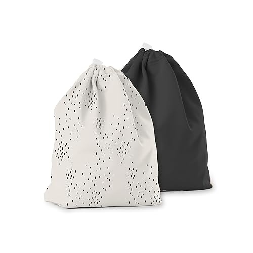 Esembly Ditty Bag Duo, bolsas impermeables para pañales de tela, accesorios desordenados para bebés, trajes de baño, ropa de gimnasio, artículos de