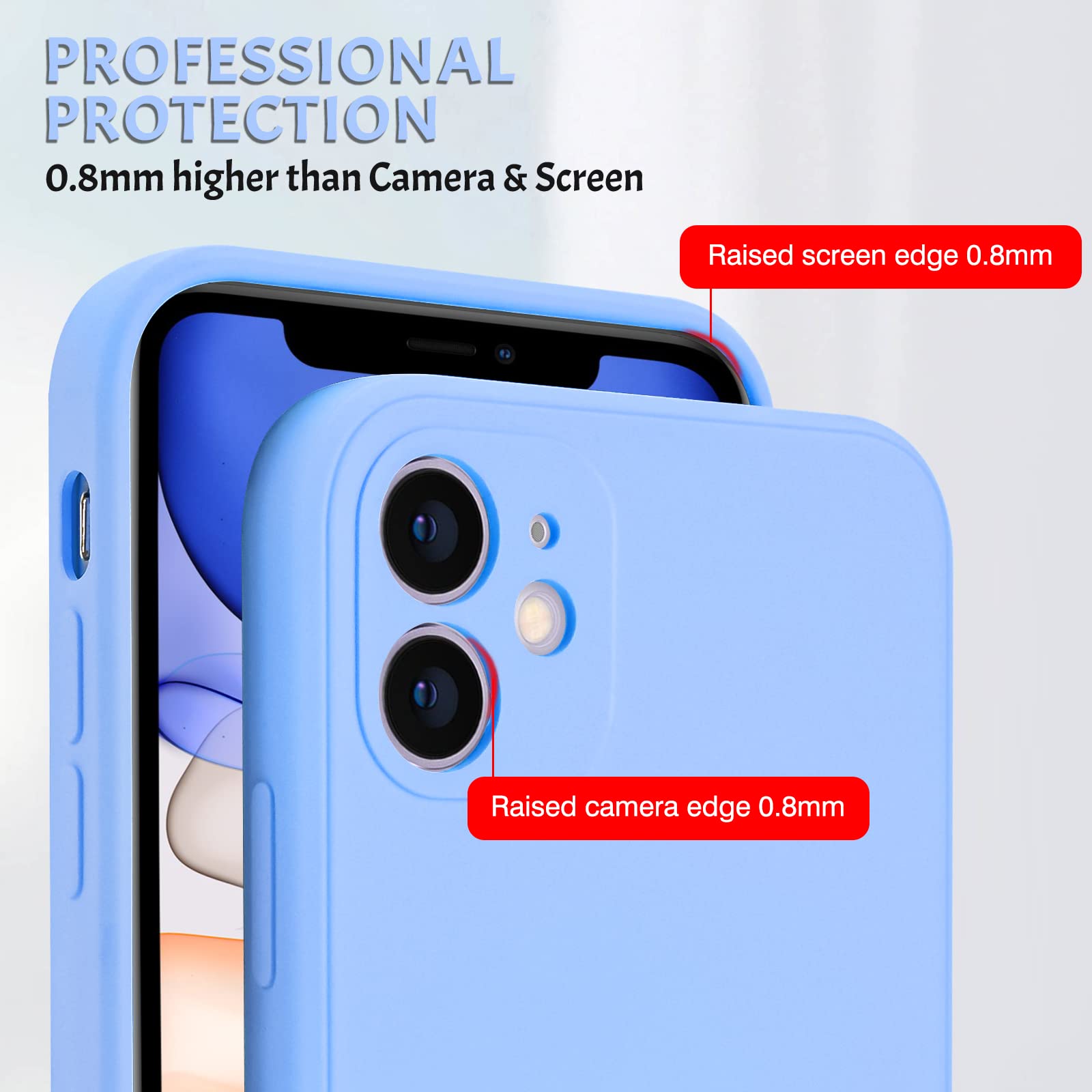 Newseego Compatible Con IPhone 11, Funda Protectora De Silicona Líquida Suave Con Diseño De Corazón De Amor Dorado A La Moda, Diseño Chapado En Amor A Prueba De Golpes Para Mujeres