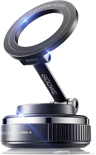 Soporte magnético ultra fuerte para teléfono para automóvil, iPhone 17, soporte de coche 360 con ventosa de vacío ajustable,