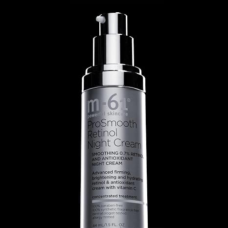 m-61 ProSmooth Retinol Night Cream | 0.7% Retinol Night Cream Plus Vitamin C. Firming, Brightening, Hydrating - 1.5 Fl Oz