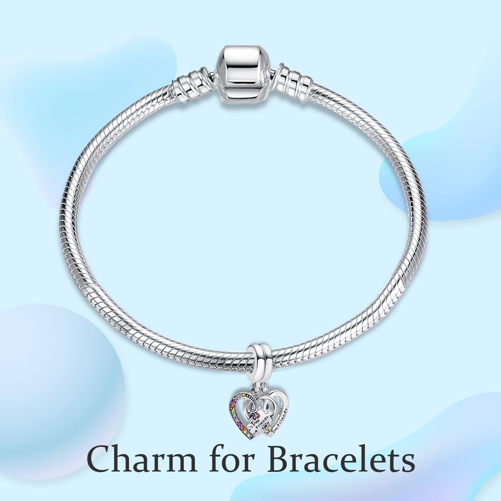 MGIUL Personaggi del Cinema Castelli Pupazzi di Neve Ali e Clips Charm Pendant Argento 925 Ciondoli Perline Gioielli Regalo per le Donne