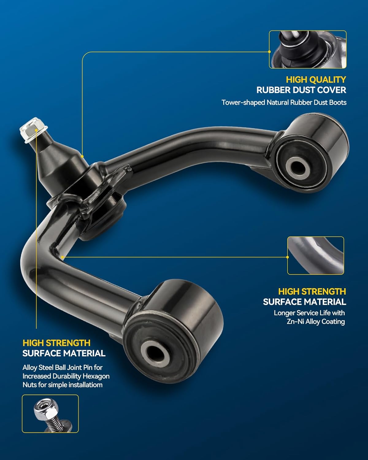 PHILTOP 1-3" Lifting Adjustable Suspension Kit, 2Pcs Front Upper Control Arms Fit for Colorado/Canyon 2015-2022