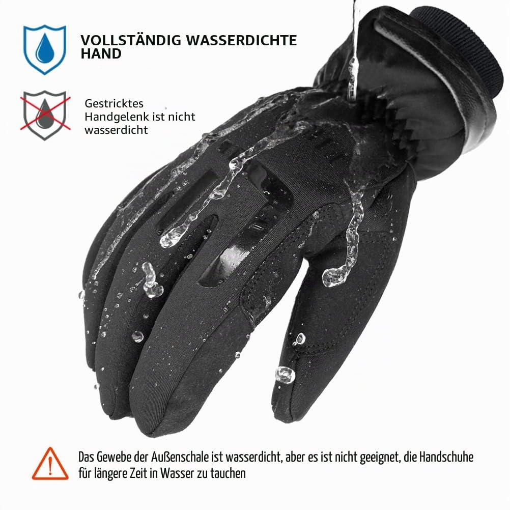 40°F Wasserdicht Winter Thermo Handschuhe– 3M Thinsulate Touch Screen Warme Handschuhe – zum Radfahren, Reiten, Laufen, für Outdoor-Sport – für Frauen und Männer