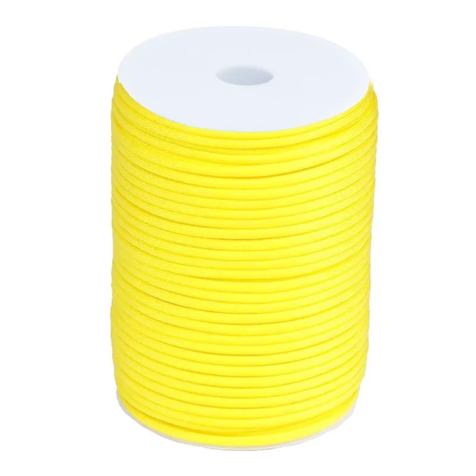 Paracord 100m Shaft Mounted 550 Gauge7-core Umbrella Rope 4mm Parachute Bracelet Braided Wire Tent Pull Wind(Yellow)