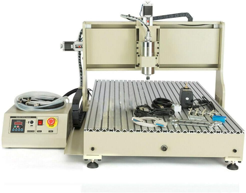 4 Axis USB 1.5KW 6090 Router Engraver Engraving Carving Machine with Water Cooling Spindle for Metal/Wood/PVC etc Working