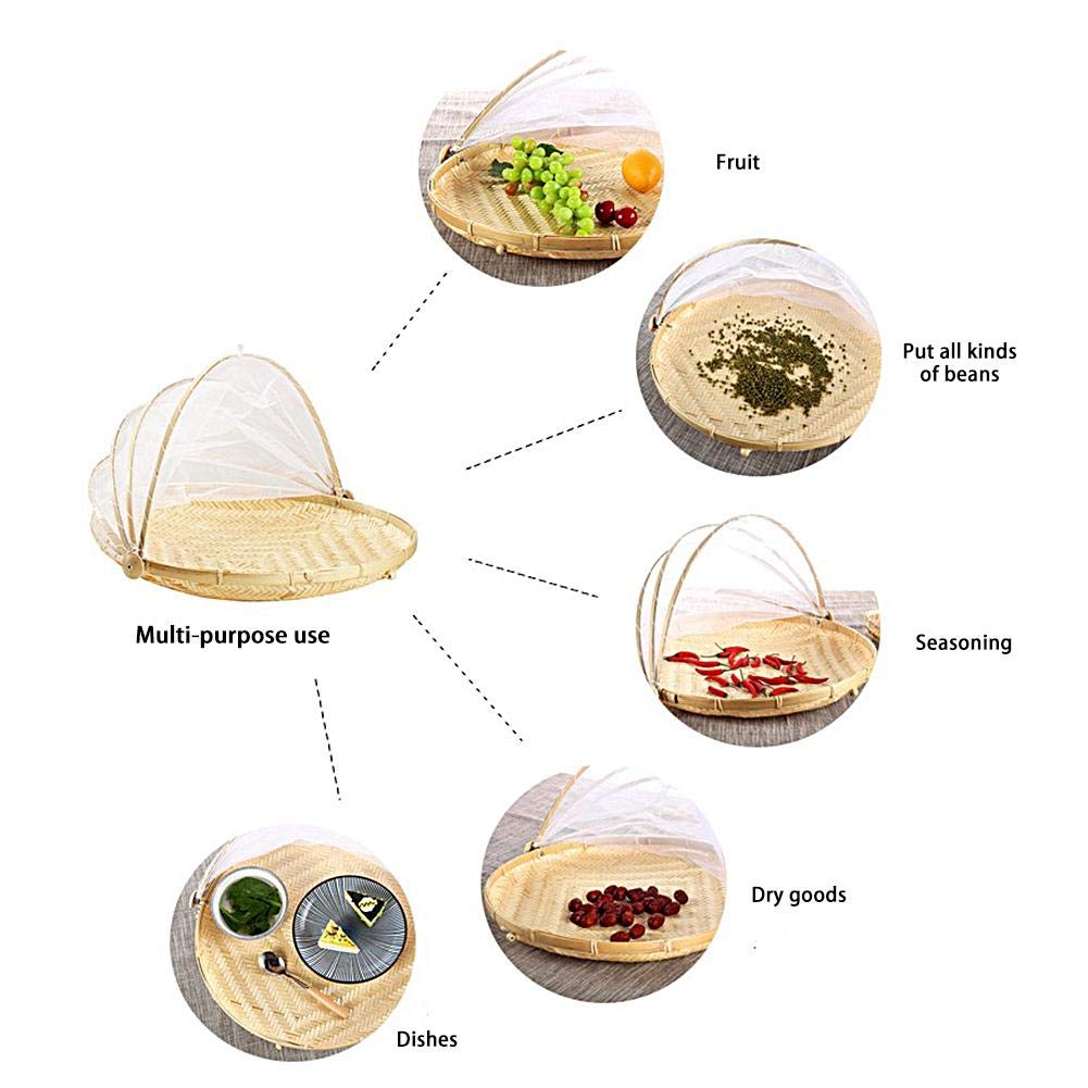 Cesto Frutta Con Coperchio Antimosche - Rete Metallica, 27x27x24cm, Per Tavola O Cucina - Foto 2