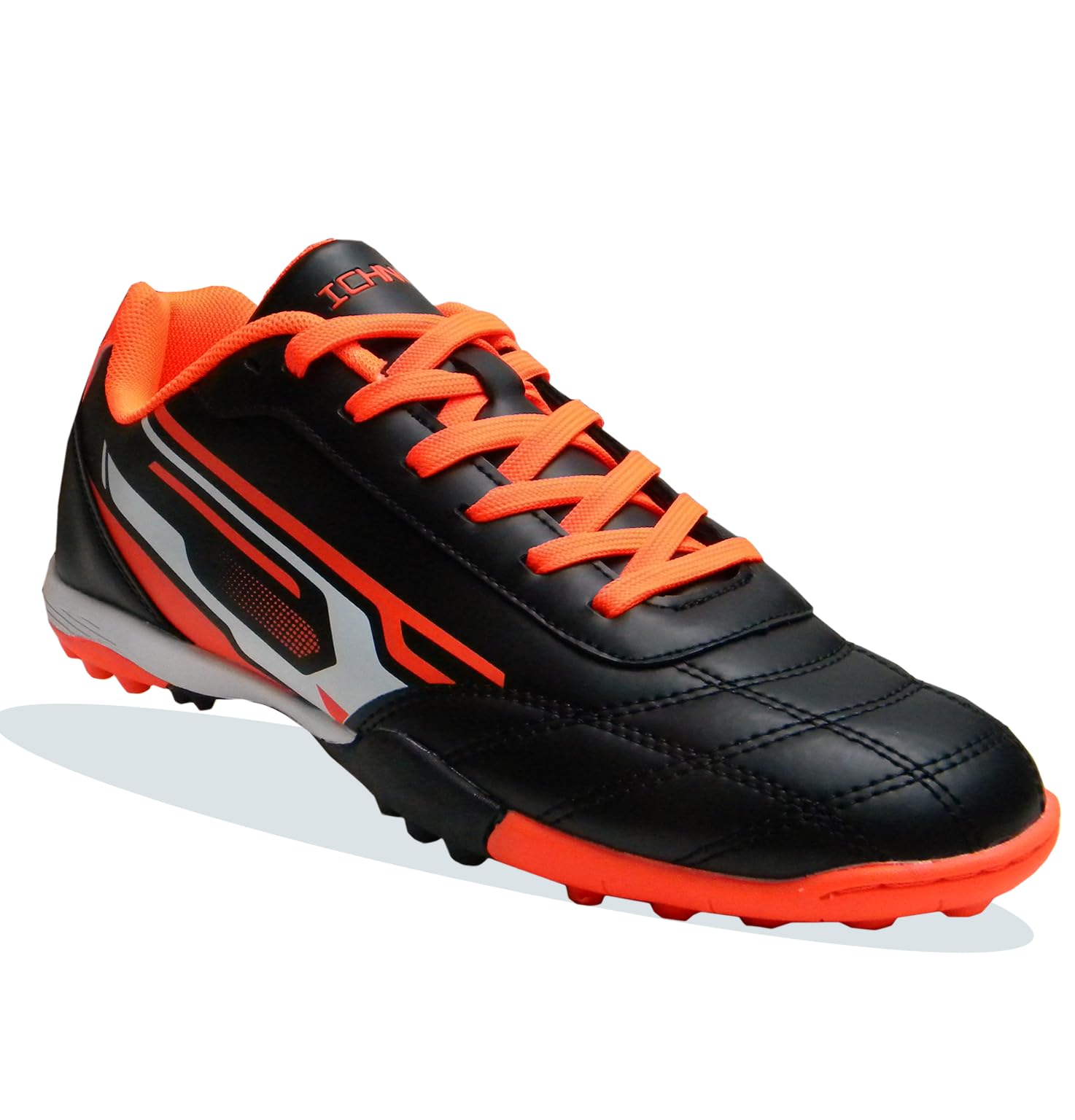 ichnos Downforce Astro Turf Football Boots Trainers Black/Orange/White-picture-33