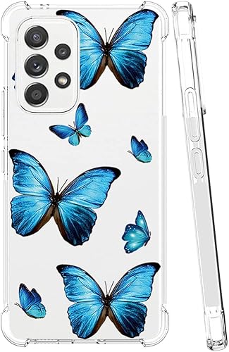 Miniatura 2 de Yerebel Funda para Galaxy A53 5G, Samsung A53 5G SM-A536U, bonita funda transparente flexible de TPU suave funda de silicona para Samsung Galaxy A53