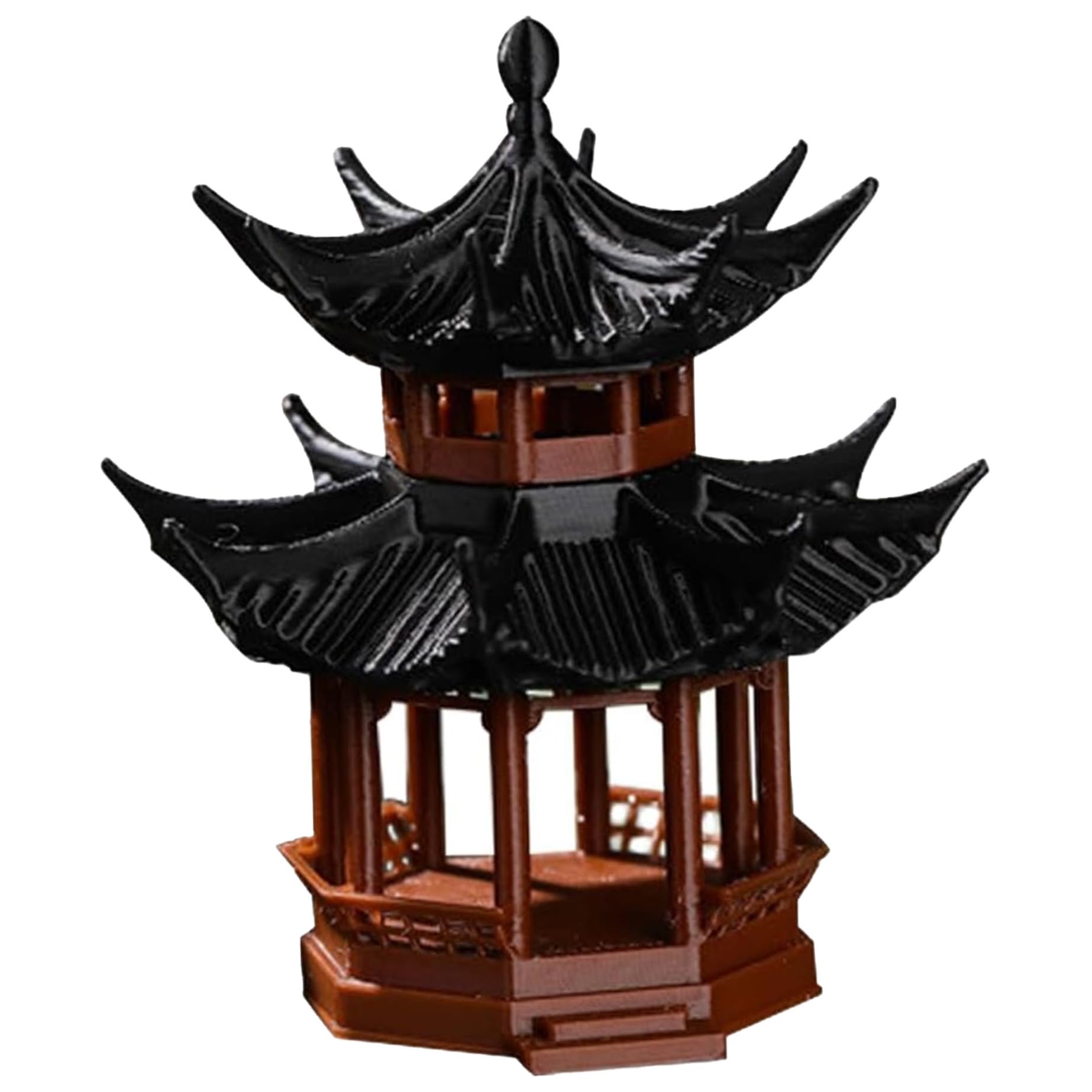 AwnsIMfreien Mini Zen Garden Accessories, 1.8x1.8x2.1 Inch Plastic Miniature Pagoda, Mini Japanese Garden Pagoda Statue for Zen Bonsai Decor, Japanese