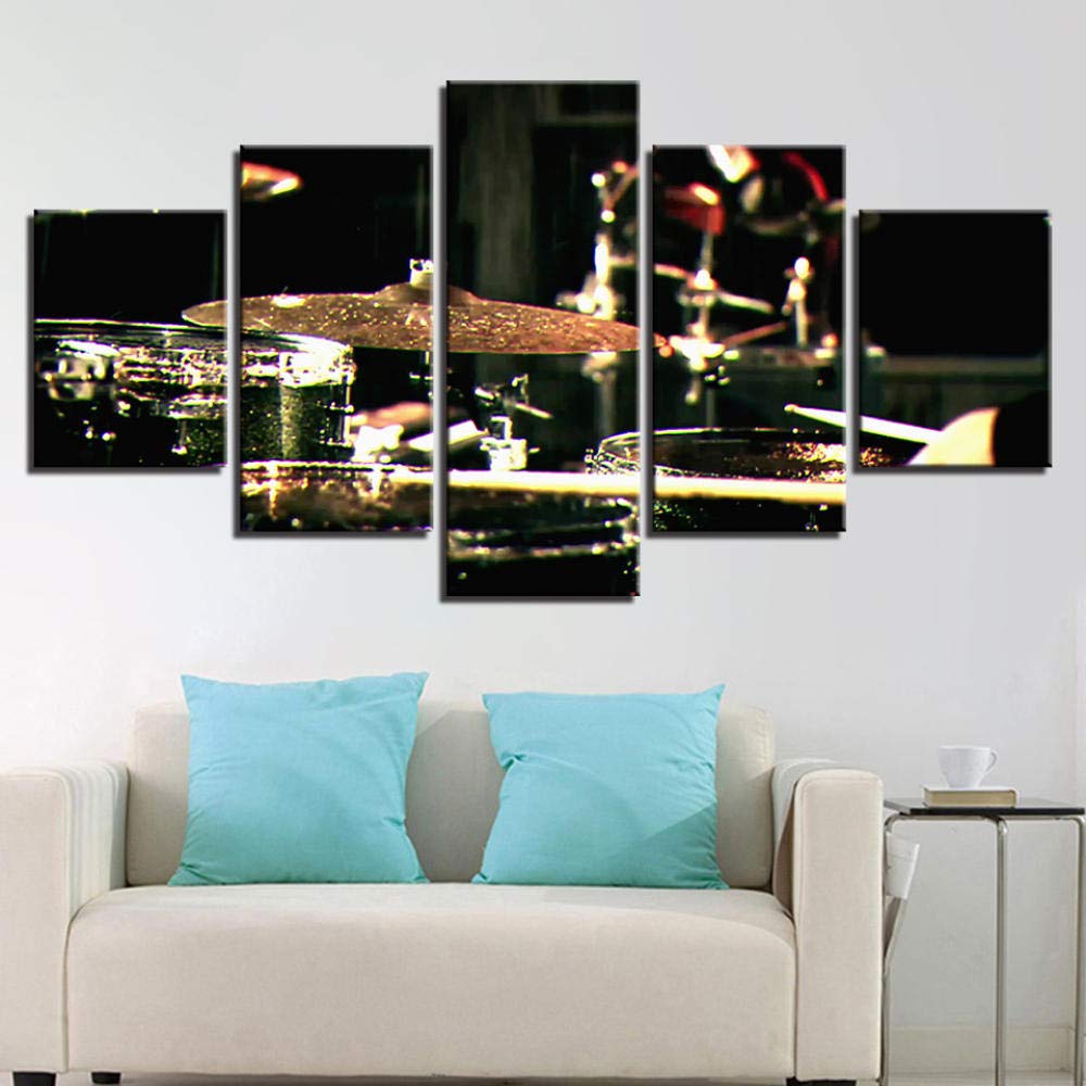 Obraz Na Płótnie Wall Art Prints Home Decoration 5 Panel Instrument Bęben Modułowe Zdjęcia Do Salonu,Z ramką