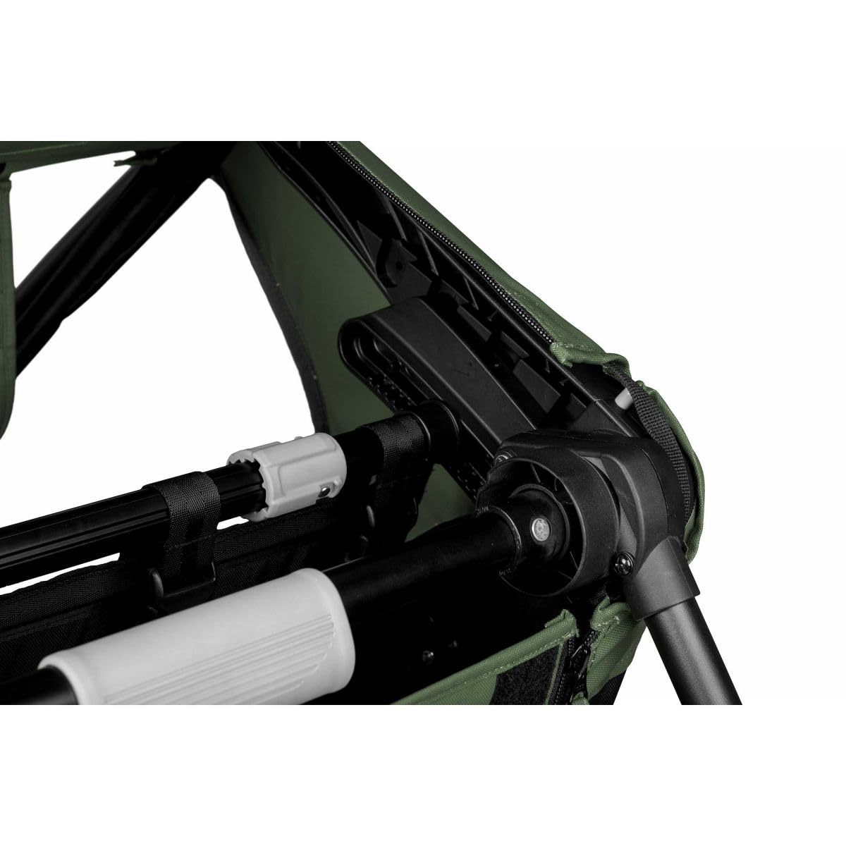 Hamax - Outback-Anhänger – 2-Sitzer – leicht und bequem – neigbare Sitze – große Fenster – Reflektoren vorne/hinten – faltbar und tragbar – Befestigung Fahrrad oder Kinderwagen