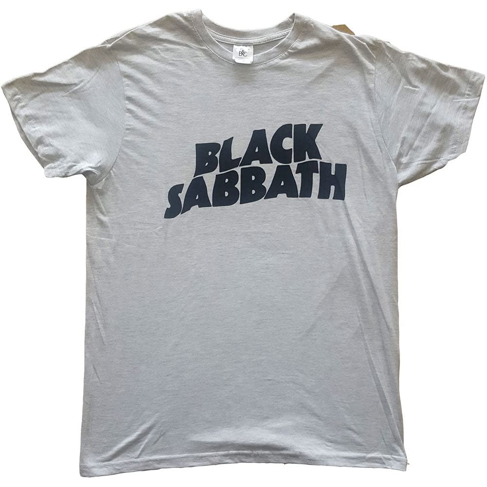Rock Off Black/Grey Sabbath - Wavy Logo - T-Shirt - Cotton - Size M - Officially Licensed Merch