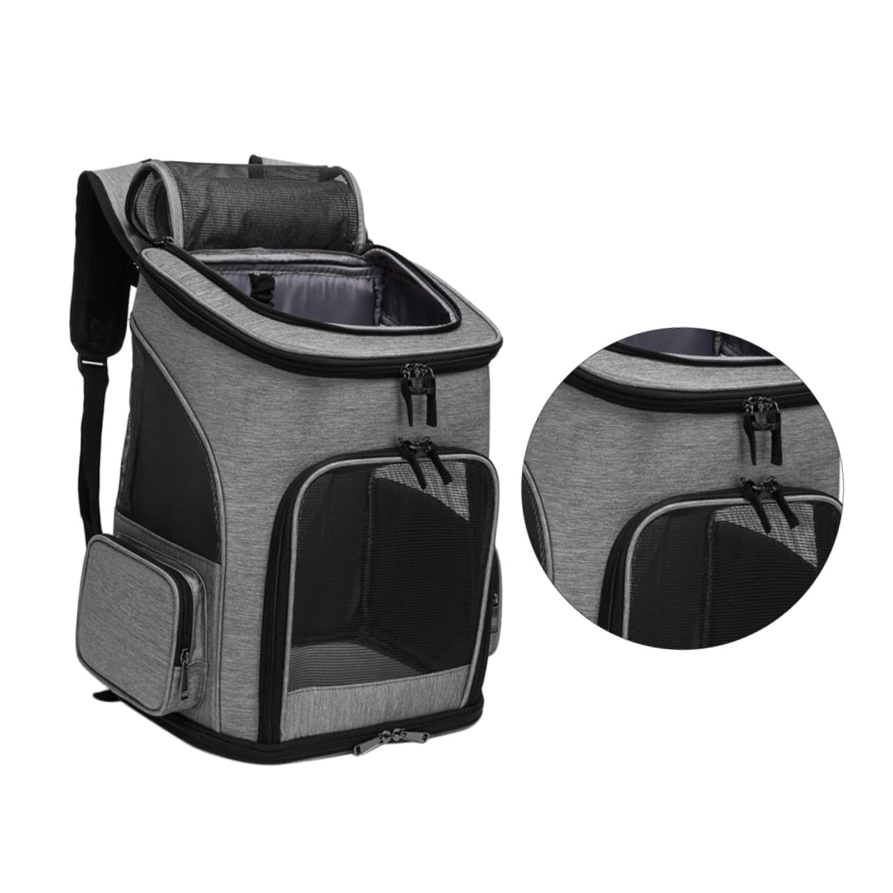 SUPVOX 1pezzi Zaino per Animali Domestici Traspirante Pieghevole di Ventilazione Borsa da Viaggio per Gatti e Cani in Stile Casual Grigio Realizzato Materiali Sicuri e Durevoli