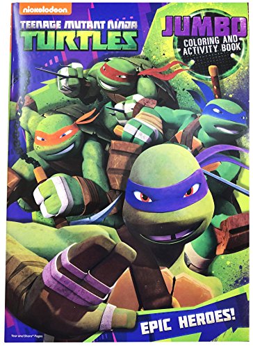 Libro de colorear de Tortugas Ninja con 96 páginas de actividades infantiles 4