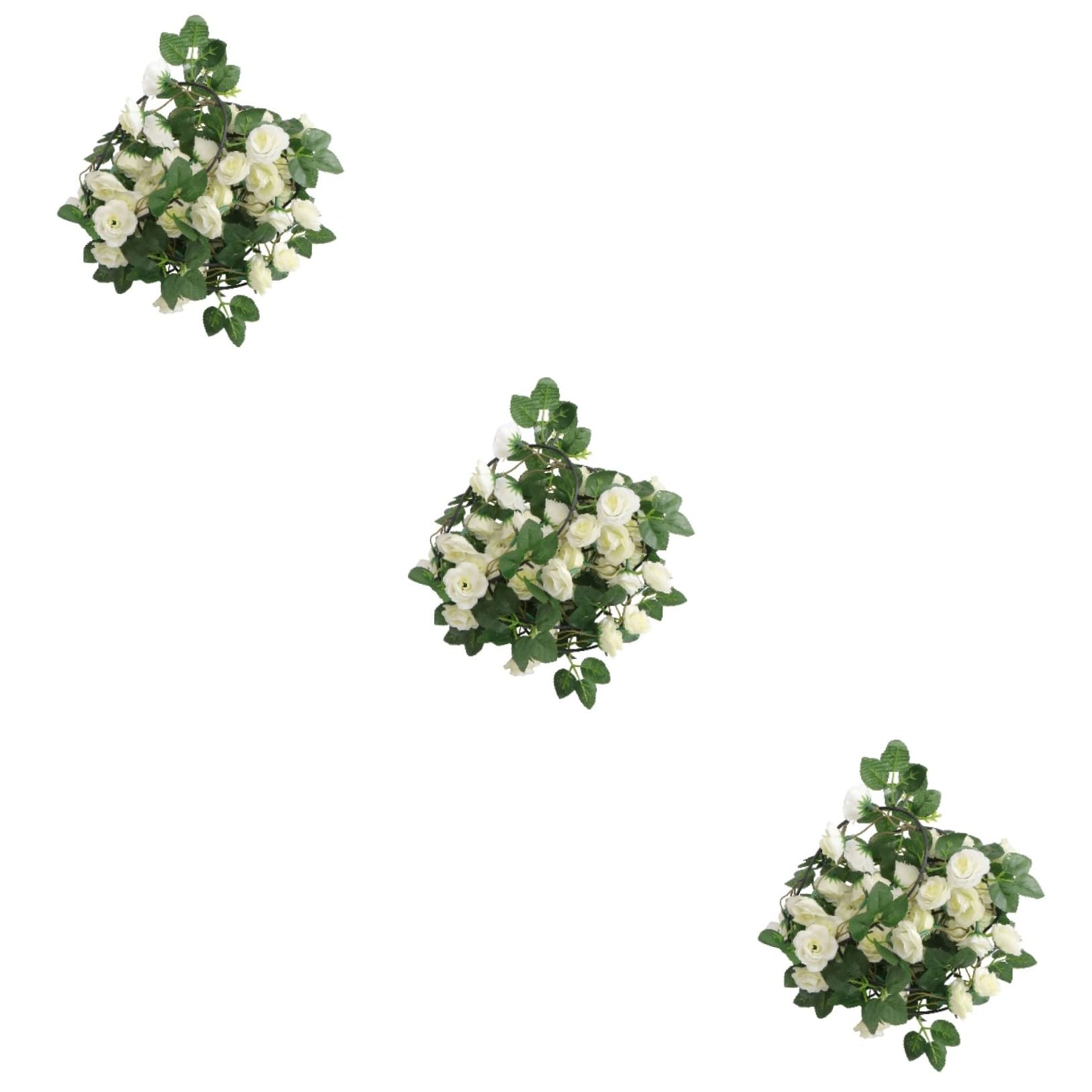 TOPBATHY 3stücke Künstliche Rosenranken Dekoration Für Hochzeiten Und Feste Realistische Simulationsblumen Für Garten Und Wohnraumgestaltung Teilig