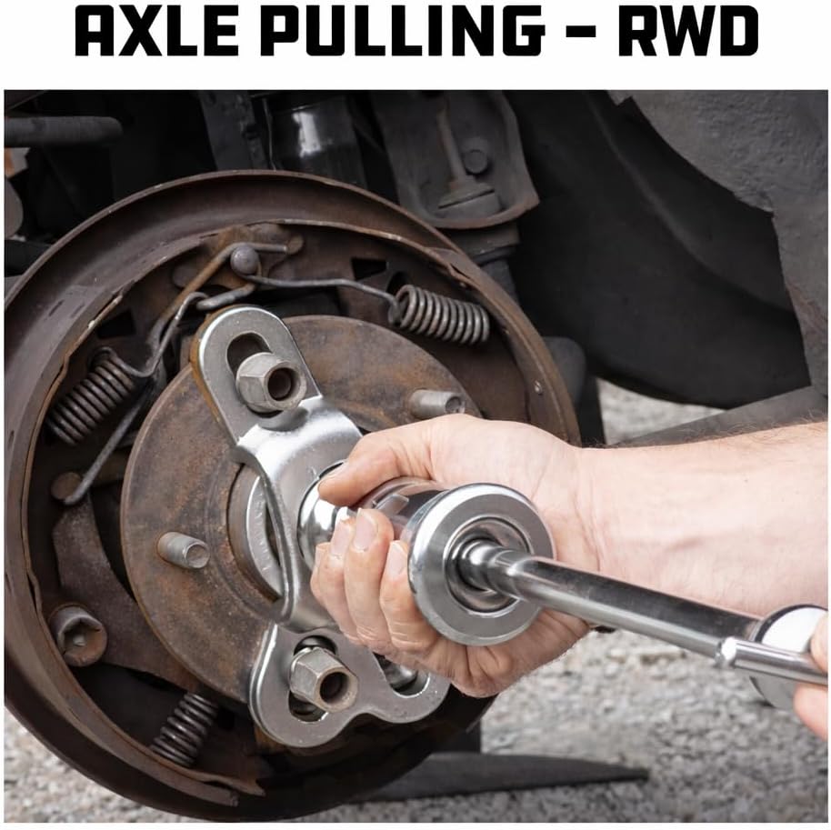 Powerbuilt Master Axle Puller Tool Set, Remove Car Front and Rear, Bearings and Seals, Vehicle Repair 21 Piece Kit - 648611, Silver