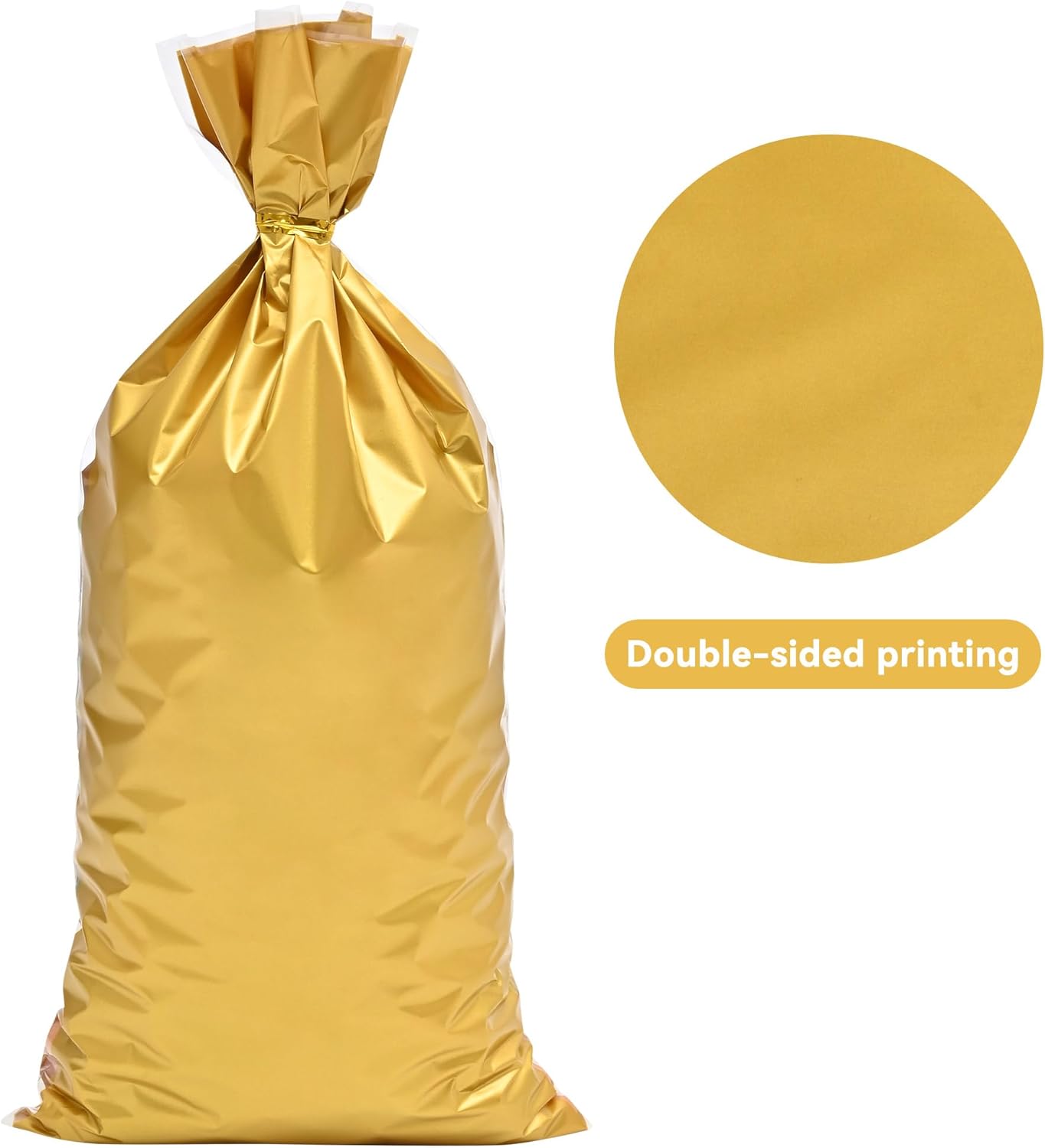 Lecpeting 100 Pcs Cellophane Treat Bags Plastic Goodie Candy Bags with Twist Ties for Gift Wrap Birthday Wedding Baby Shower Christmas Party Supplies (Golden) - Image 3