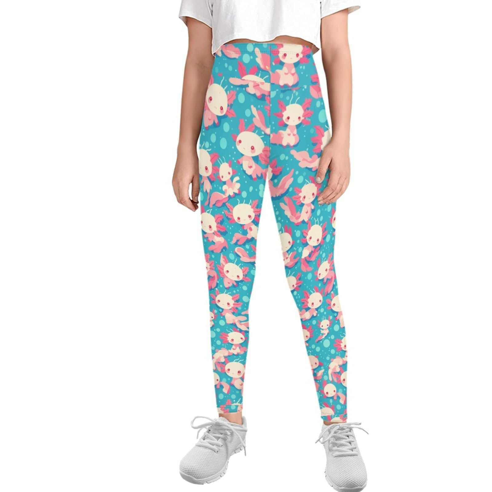 DISNIMO Leggings deportivos para niñas, para danza, entrenamiento, correr, yoga, talla 4-13