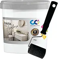 Tinta para Azulejo Branco 1,0kg Base Água Fosca Alta Cobertura Sem Primer Secagem Rápida para Banheiro e Cozinha
