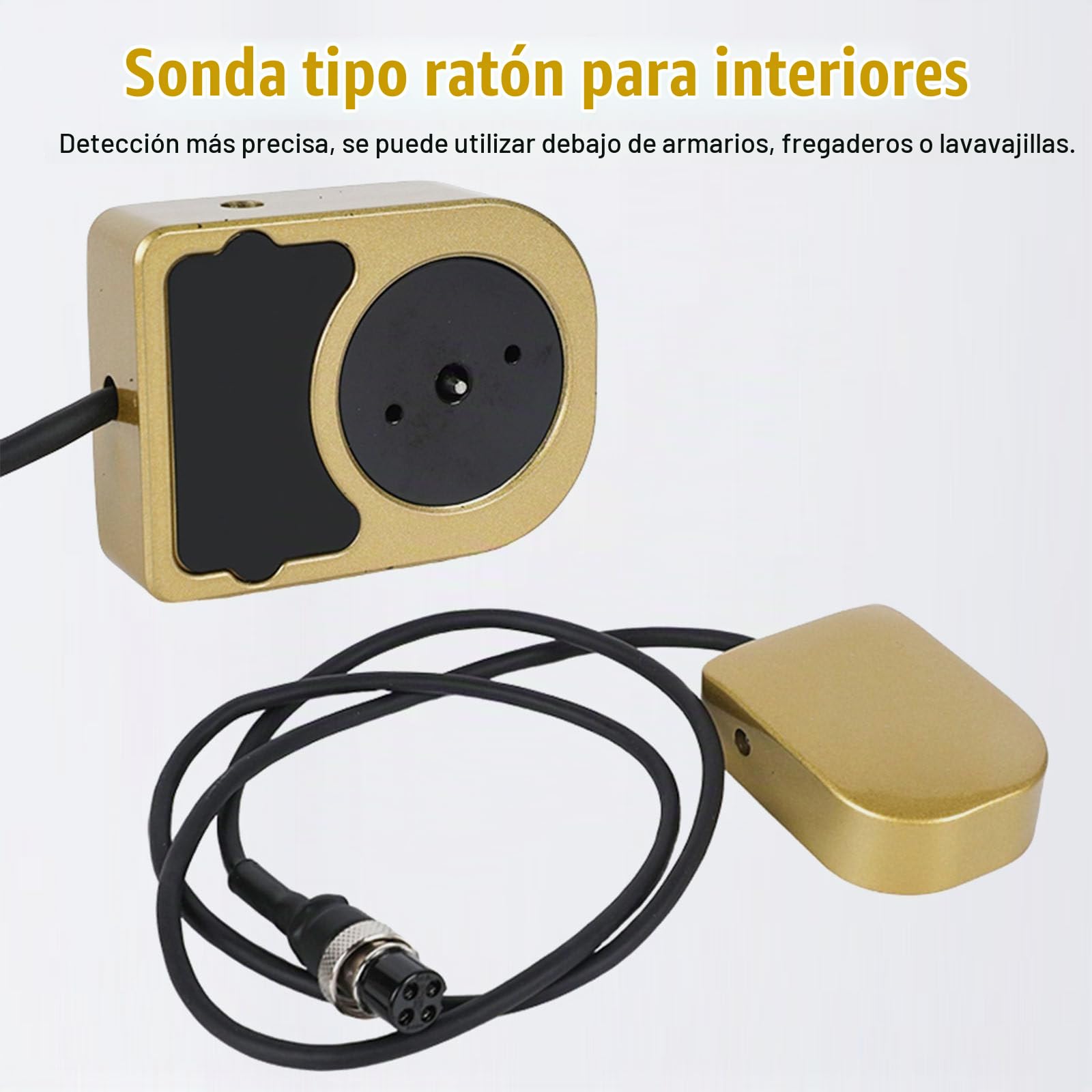 Detector Profesional de Fugas de Agua Subterránea – Alcance 4M, Frecuencia Ajustable 1-4500Hz, Cancelación de Ruido – 30H Batería – para Fontaneros, Municipios & Obras