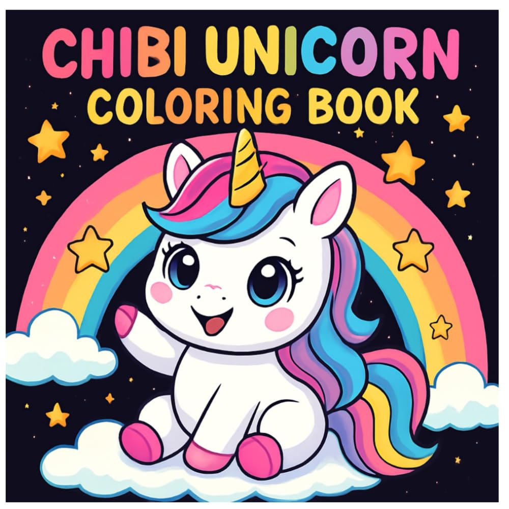 Chibi Unicorn Coloring Book