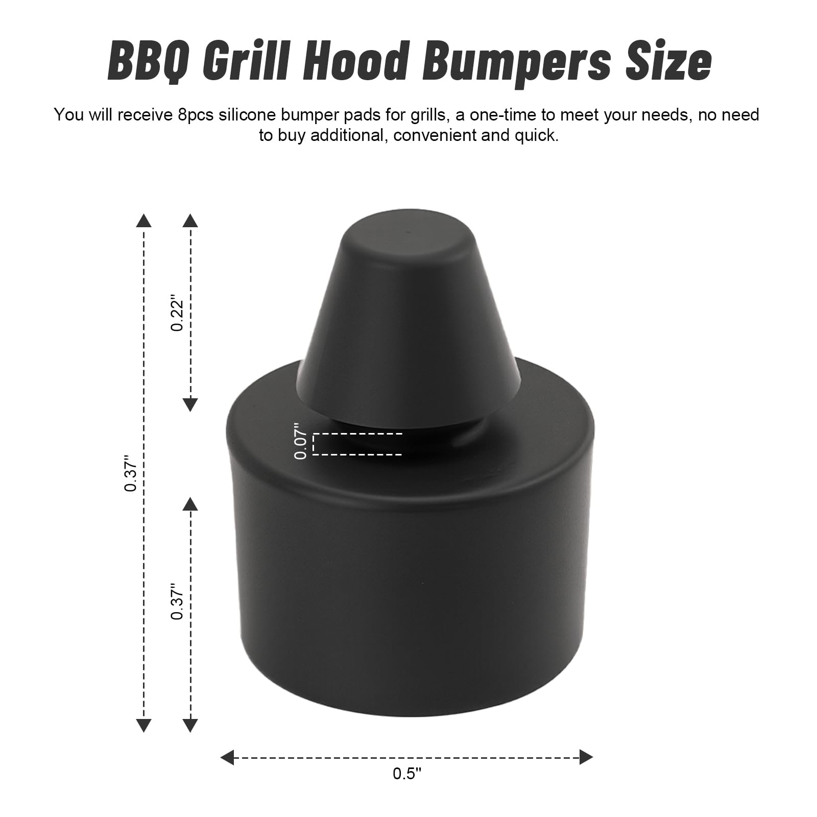 66061 - Coperchi in gomma per barbecue Weber Genesis Spirit Traveler, cuscinetti in silicone per coperchi di griglie, piedini di ricambio per barbecue, confezione da 8