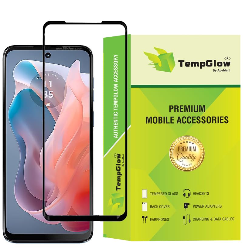 Image of Screen Protector for Motorola Moto G Play (Black) (2024) (2023) Tempered Glass Edge-to-Edge 6D Screen Guard With Installation Kit