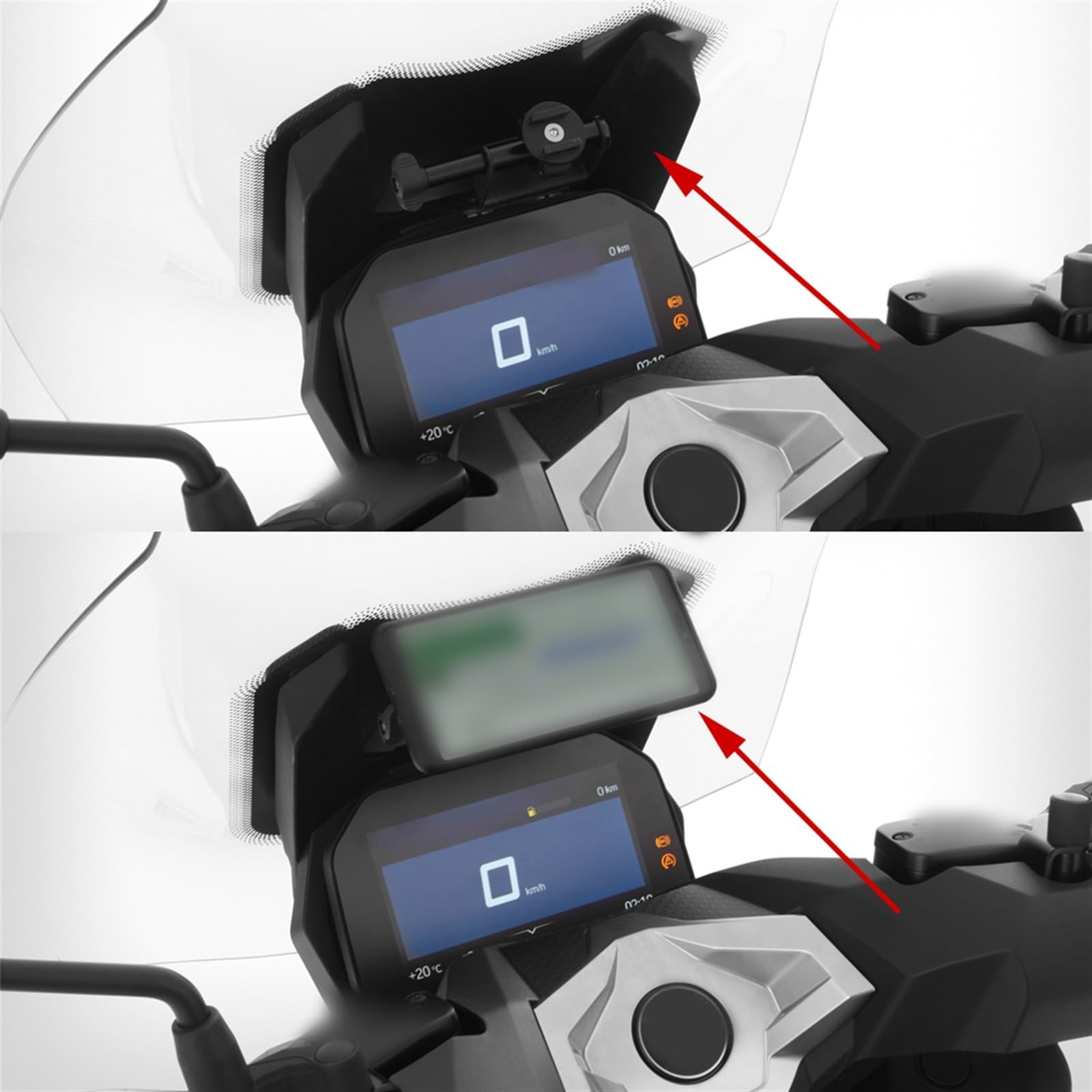 Soporte de Montaje navegación para teléfono Inteligente C400X con GPS para Motocicleta Soporte Adaptador Universal para móvil para BMW