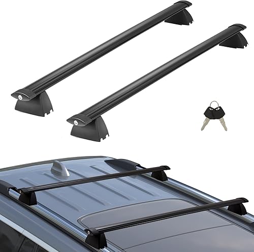 VEVOR Barras transversales para portaequipajes, compatibles con Jeep Grand Cherokee 2011-2021 con rieles laterales ranurados, capacidad de carga de