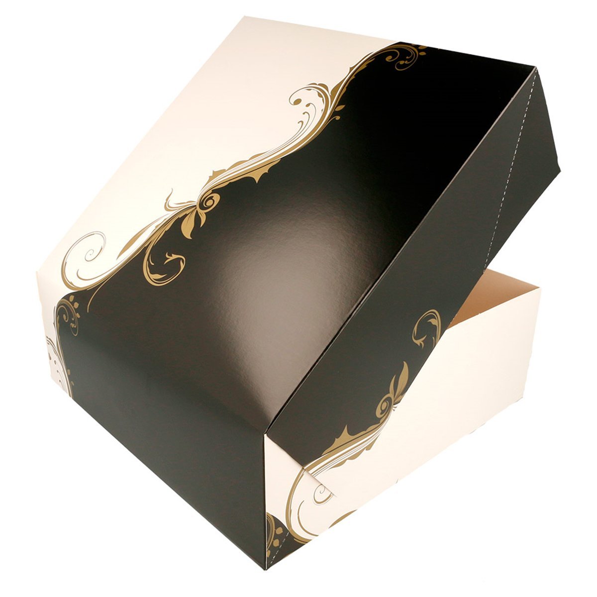 Garcia de Pou 204.67 Scatole da pasticceria senza finestra 275 G/M2, 28 x 28 x 10 cm, set da 50, bianco