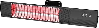 Heating Wall-Mounted Outdoor Heaters for Patio, Indoor/Outdoor Hanging Electric Patio Heater 1500W 3 Heat Modes with Remote, Infrared Outdoor Heater IP55 Resistant, 24H Timer, Black