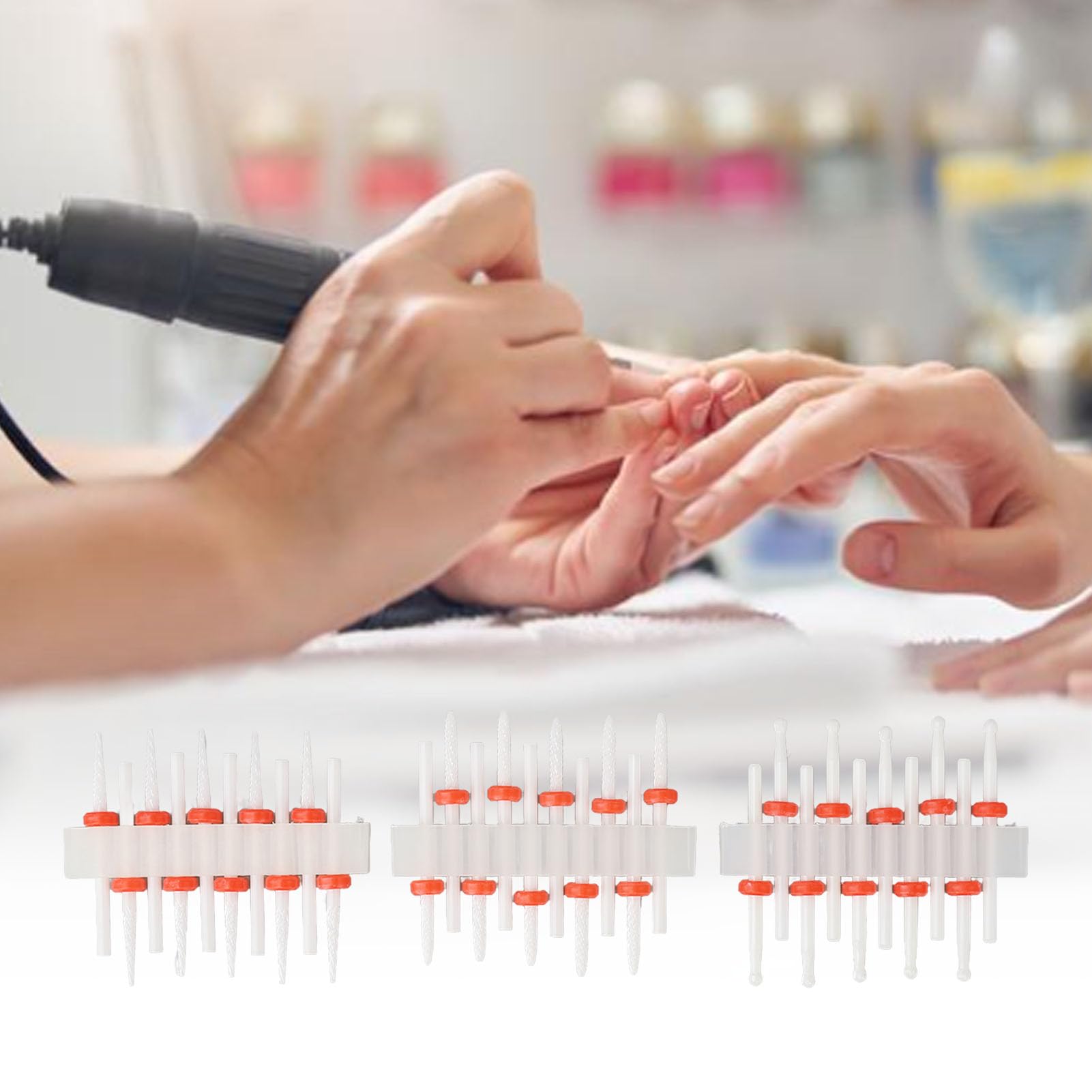 Juego de Brocas para Uñas de Cerámica Profesional de 30 Piezas, Herramienta de Pulido Eficiente y Fina, Fácil de Usar, para Artistas de Uñas Principiantes