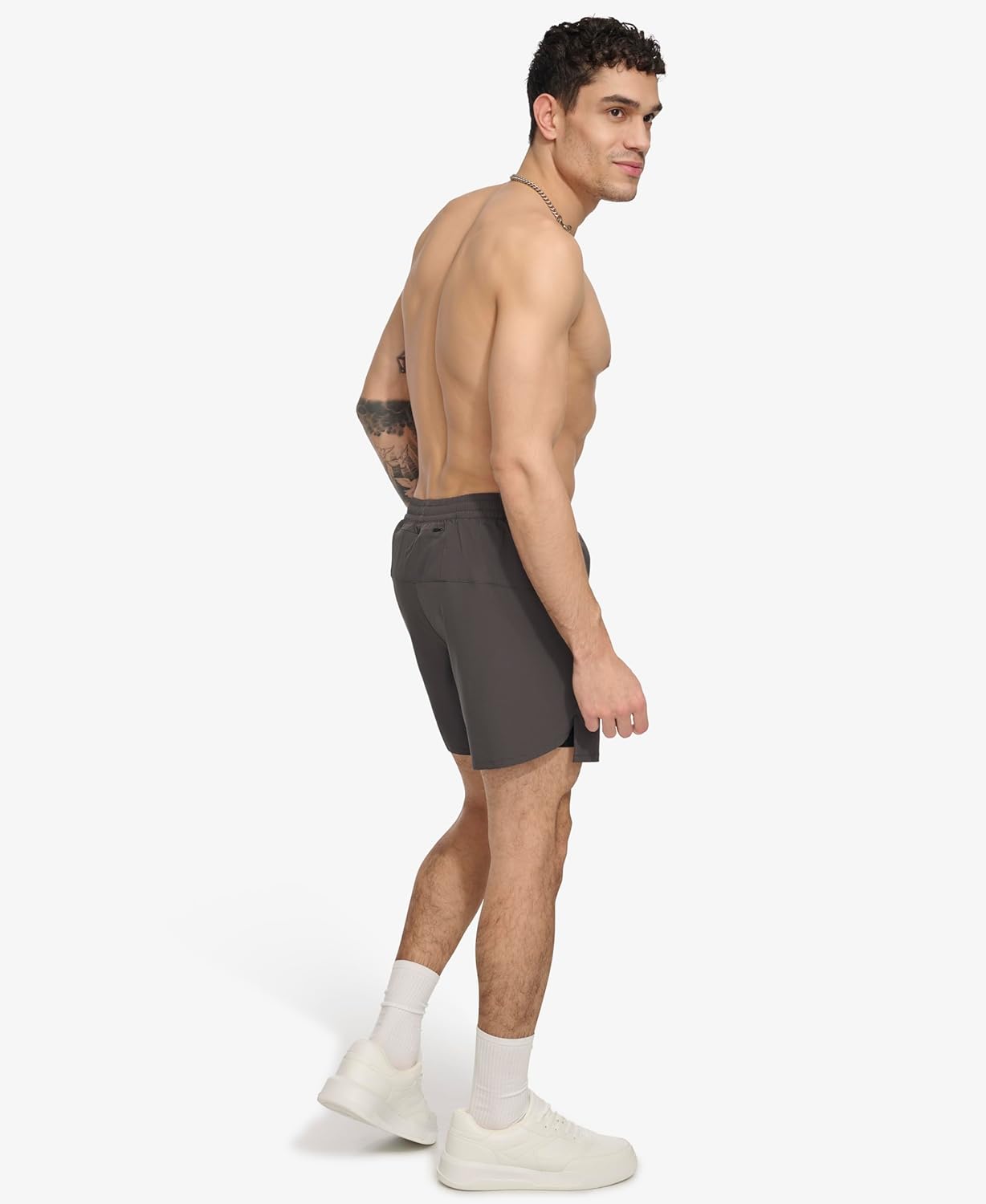 DKNY Mens Stretch Quick Dry Volley UPF 40+ Protection Swim Trunk - Image 5