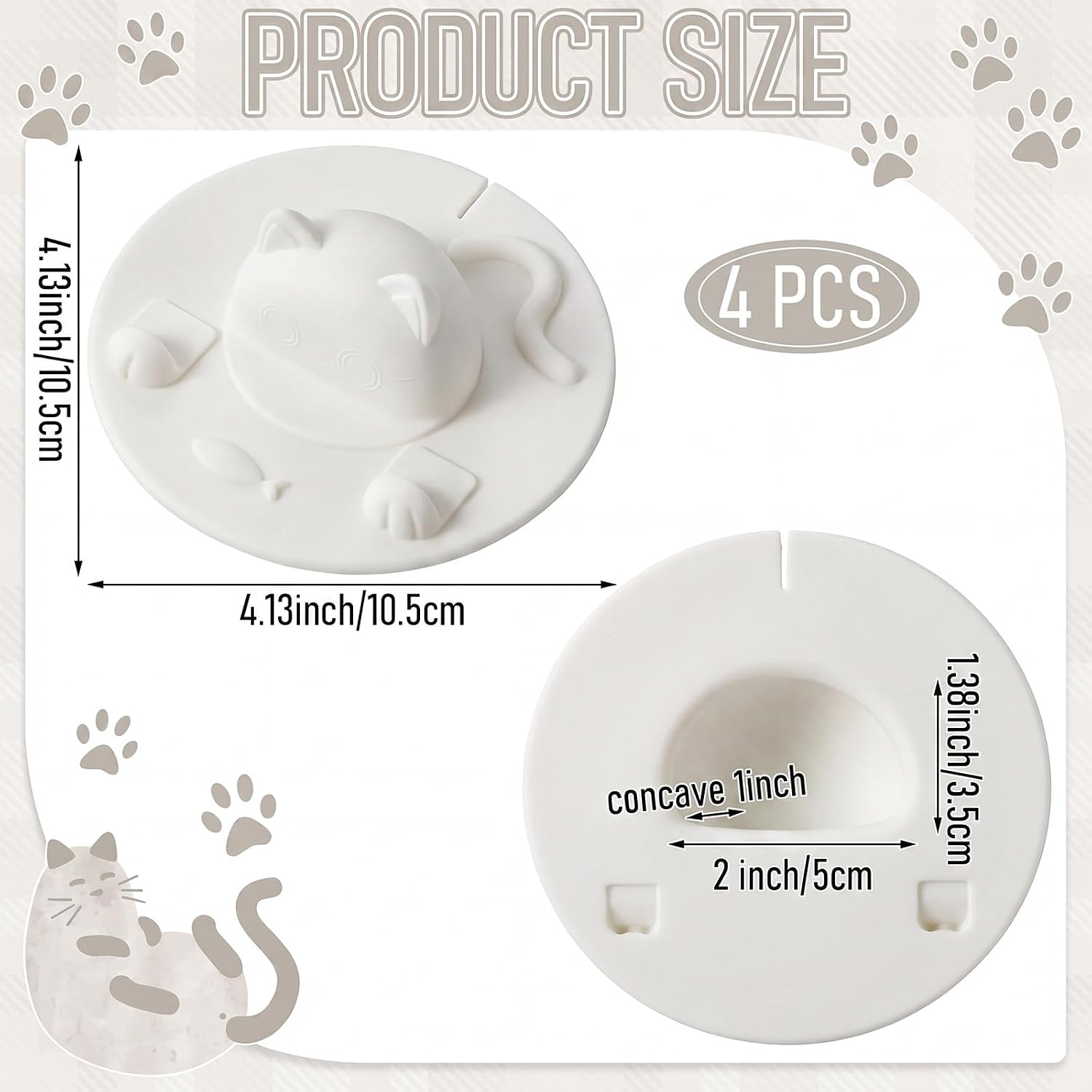 4 Pcs Tea Bag Squeezer 4 Inch Silicone Tea Bag Holder, White image 2