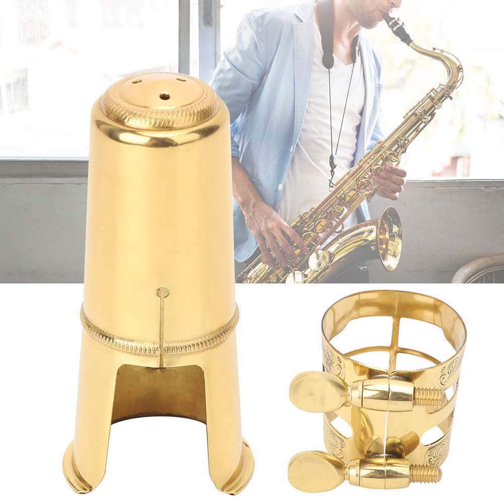 Kit Boquilla Saxofón Tenor, Incluye Tapa Protectora Completa, Accesorios Saxo Tenor con Diseño Ergonómico para Estudiantes Profesionales Ensambles y Práctica Diaria