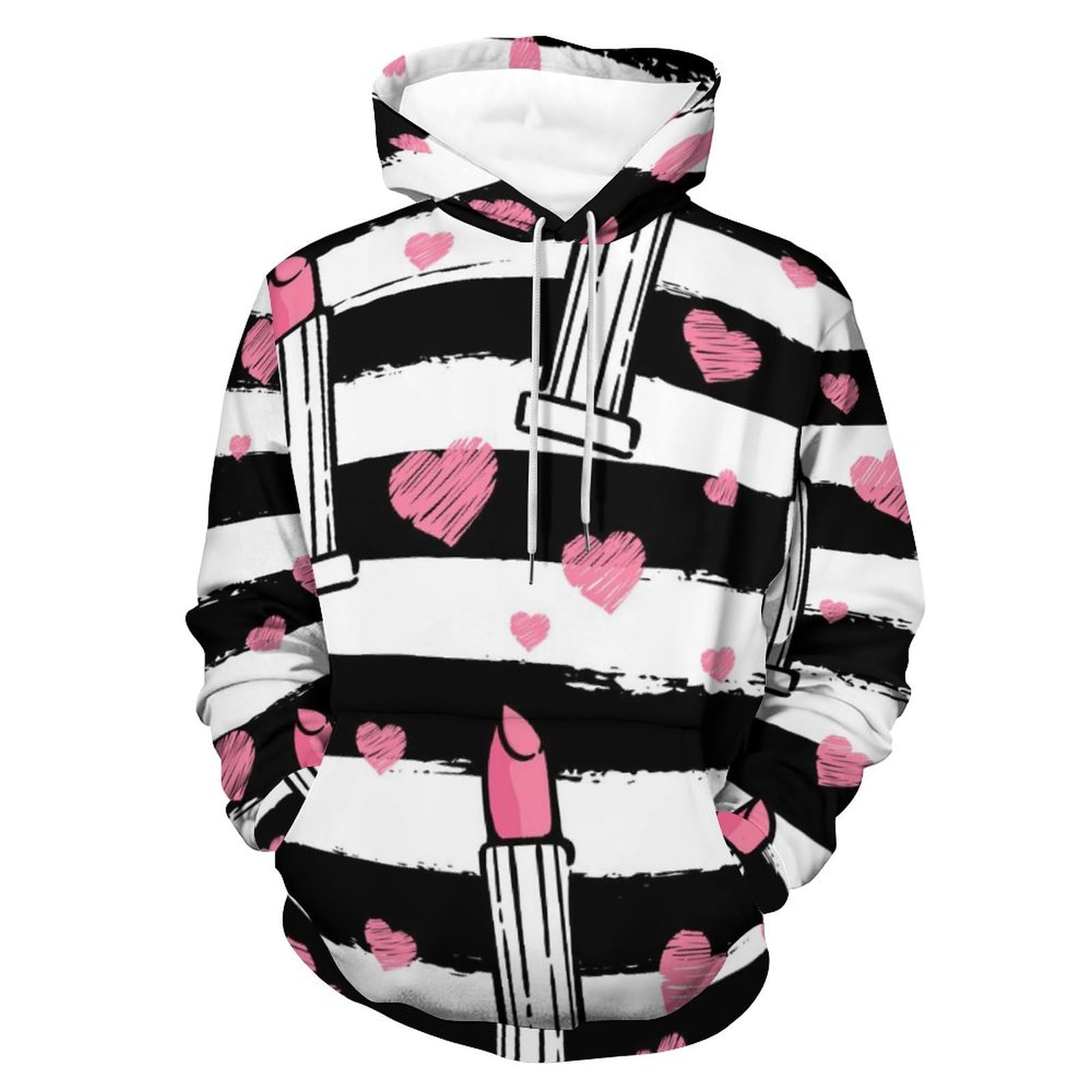 Sweatshirt à capuche manche longue pull rouge finitions S - 8