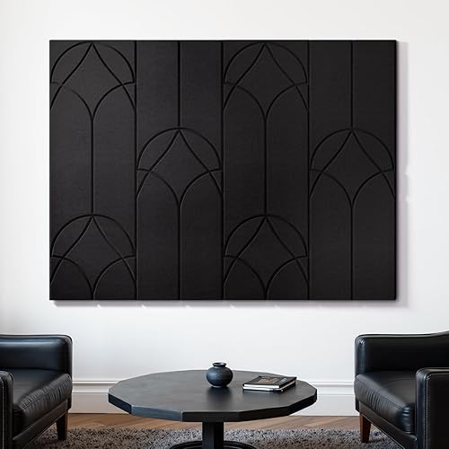 Paneles acústicos góticos occidentales, autoadhesivo, panel de absorción de sonido para paredes, puertas, techo, paquete de 12 unidades de 12 x 12 x