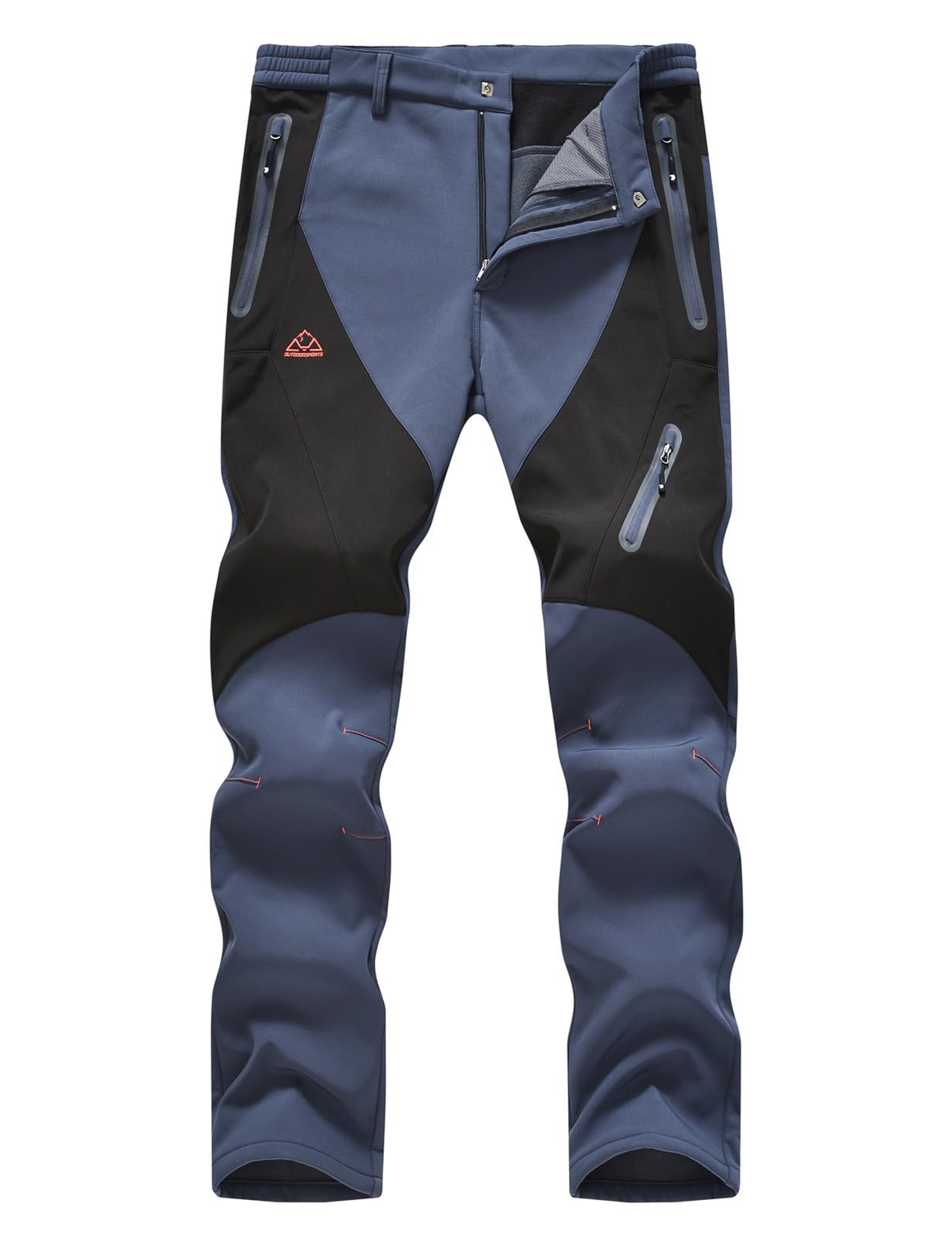 Rdruko Skihose Herren Wanderhose Winter Softshellhose Wasserdicht Winterhose Schneehose GefüTtert Outdoorhose Snowboardhose Thermohose