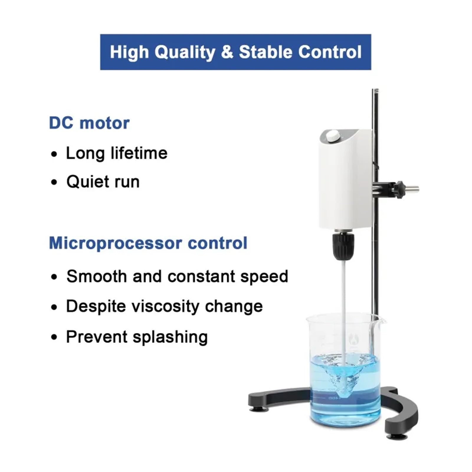 Viscosimetro, Miscelatore con agitatore sopraelevato display digitale a LED da laboratorio elettrico Attrezzatura Capacità massima di agitazione: 10 litri(220)