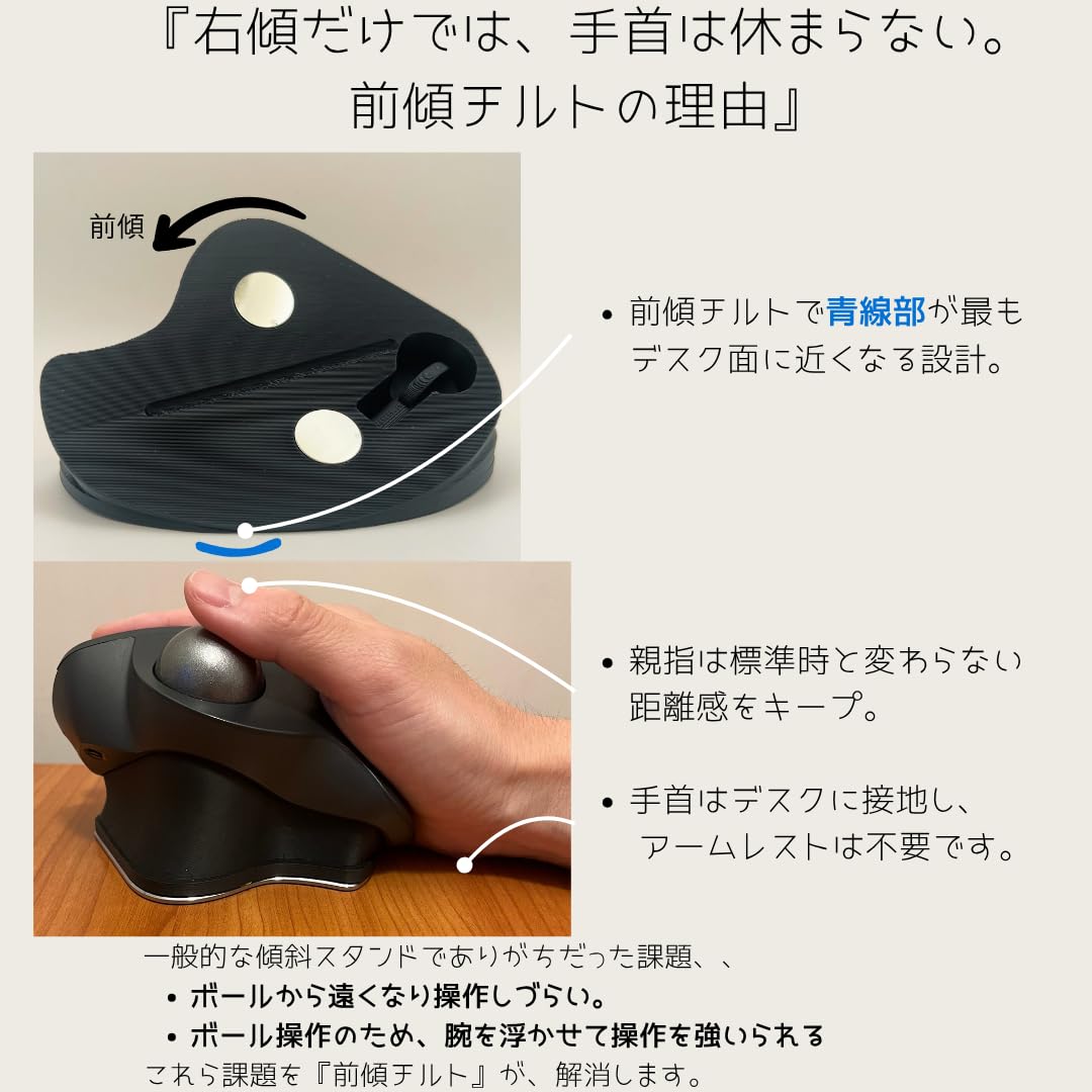 Amazon | MX ERGO/ERGO S トラックボール 角度調整 傾斜スタンド(40