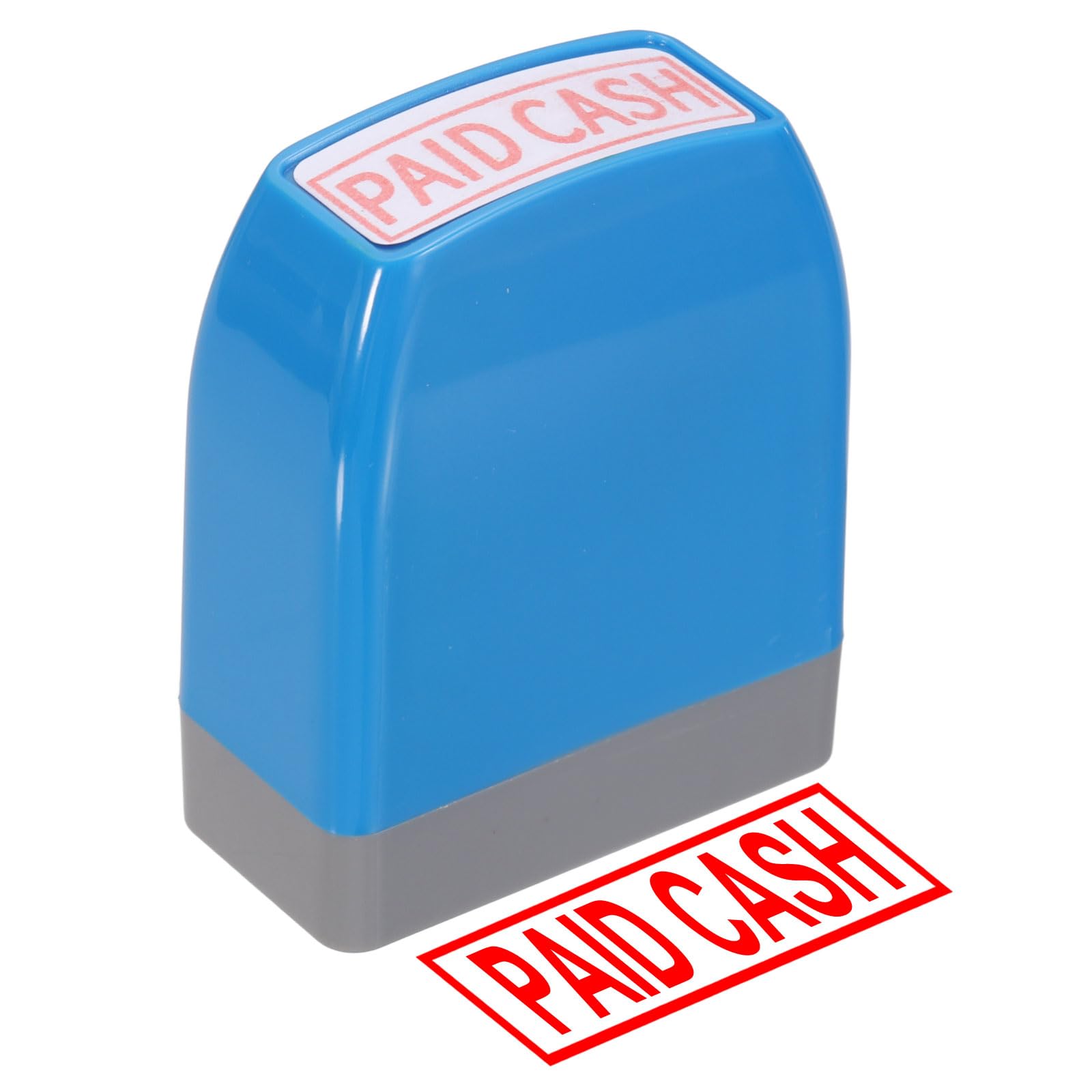 PATIKIL Paid Cash Notice Stamp Self Inking, Red Ink, Blue