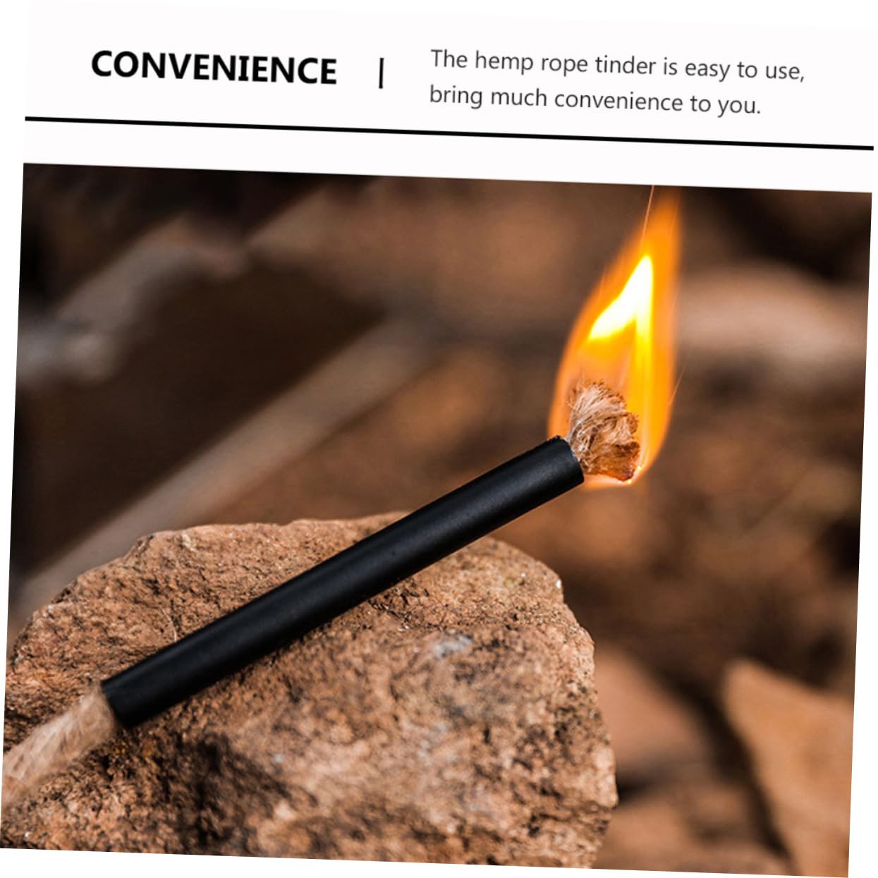 ibasenice 5 Sätze Bienenwachseil Feuerstein Feuerstarter Zum Campen Docht Camping Feueranzünder Feuerstartschnur Feuerstarterseil Aluminiumlegierung 3 Stück * 5