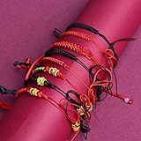 金刚结手工编织宝宝儿童手链编绳可穿串配饰开口红绳手链