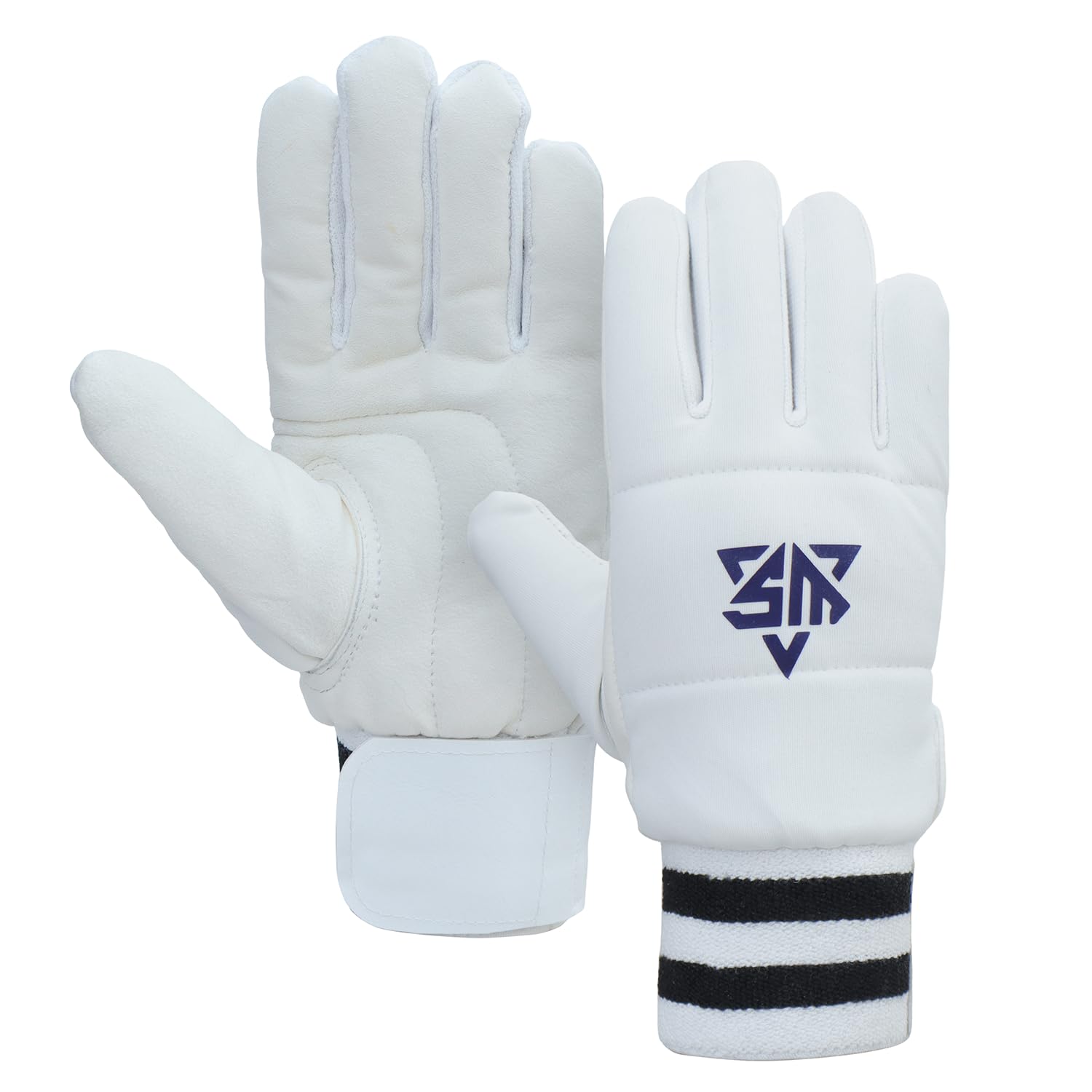 WHITEDOT Sports Versed Wicket Keeping Inner Gloves for Boys | Premium Chamois Leather Palm | Soft Sweat-Absorbing Inner Gloves | Breathable & Lightweight | Professional Cricket Keeping Gloves | White-image-42