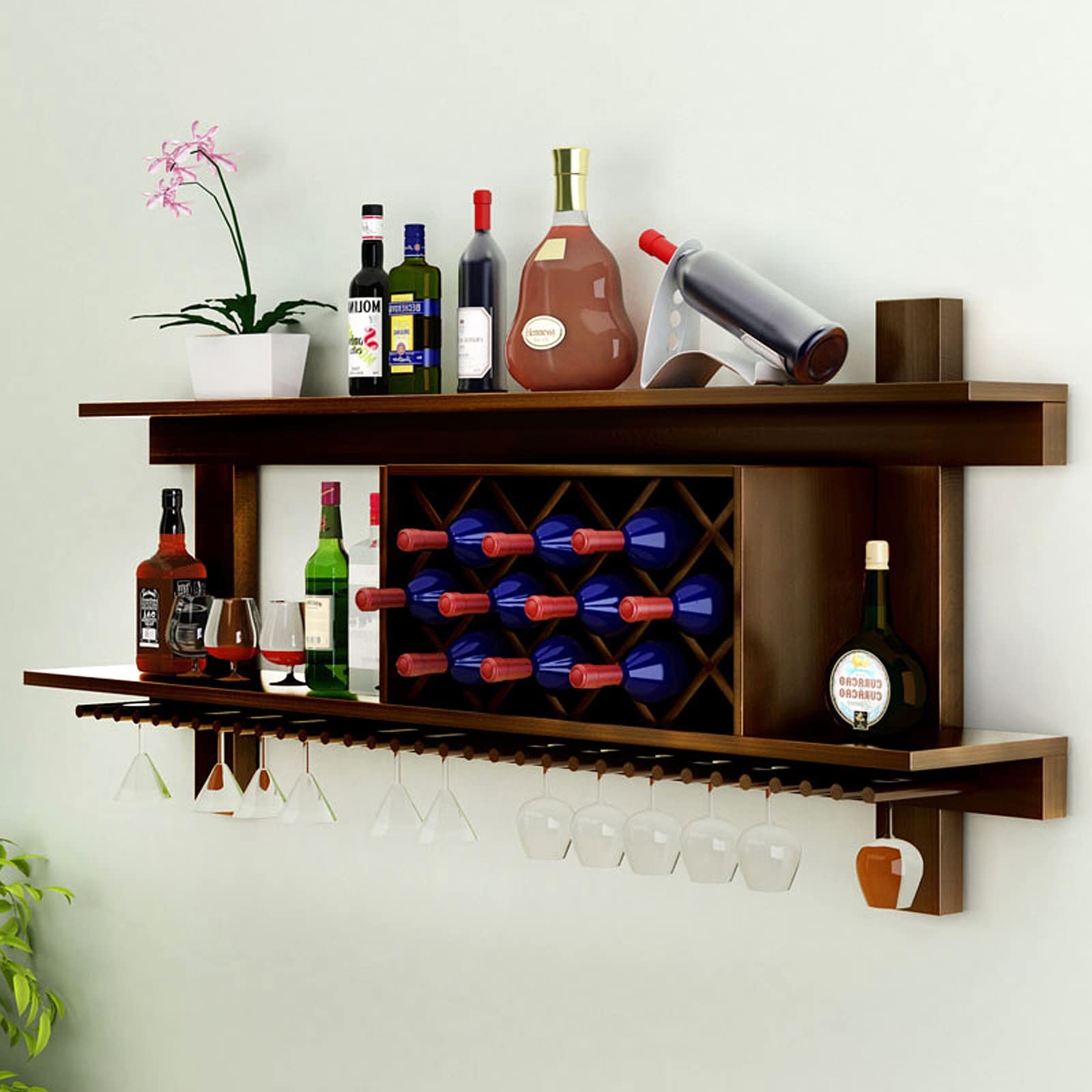 Support de rangement multifonctionnel pour le vin pour optimiser vos murs