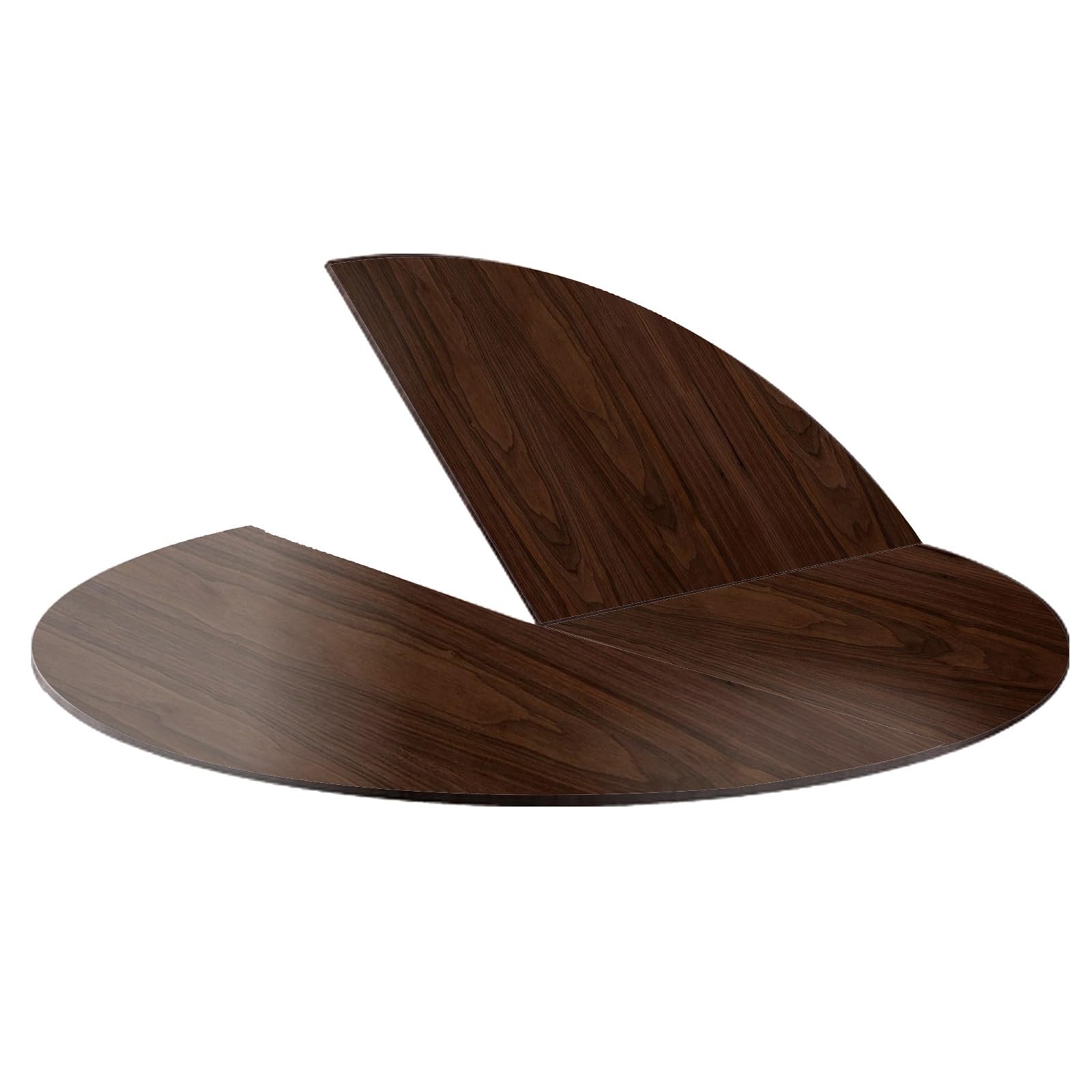 Protection table ronde pliable pour repas de famille et grands banquets en noyer
